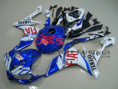 Blue, White and Red FIAT Fairing Kit for a 2007 & 2008 Yamaha YZF-R1 motorcycle