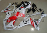 White and Red Scorpion Abarth Fairing Kit for a 2007 & 2008 Yamaha YZF-R1 motorcycle