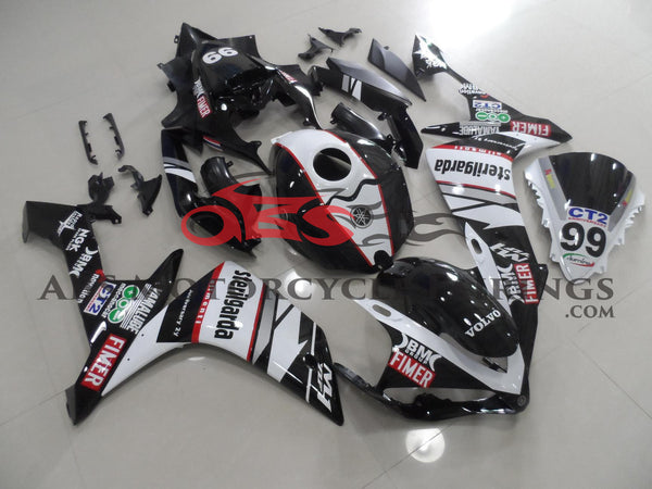 Yamaha YZF-R1 (2007-2008) Black & White Sterilgarda Fairings