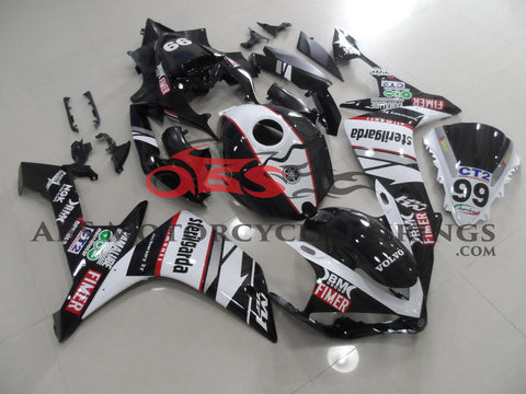 Yamaha YZF-R1 (2007-2008) Black & White Sterilgarda Fairings