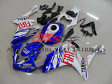 White, Blue and Red FIAT Fairing Kit for a 2007 & 2008 Yamaha YZF-R1 motorcycle