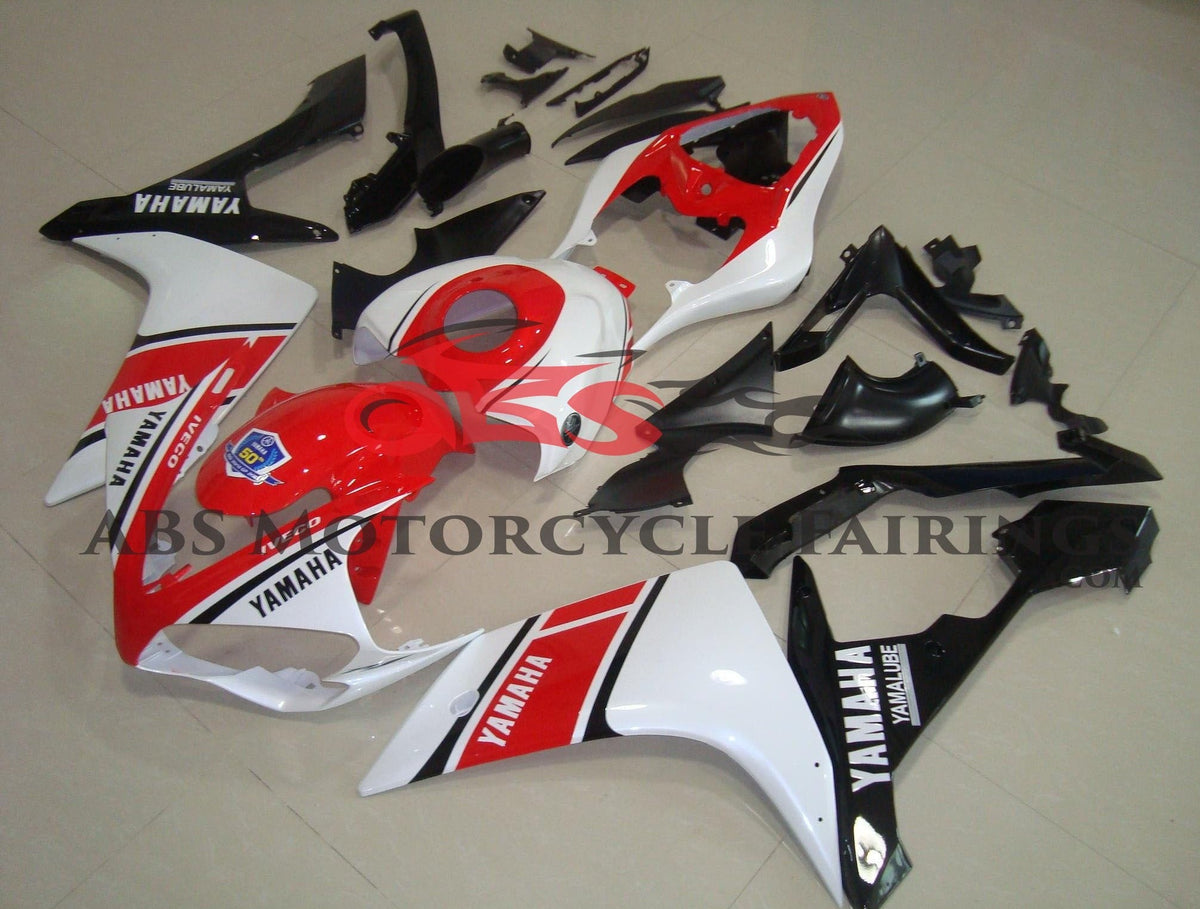 Yamaha R1 Fairings 2007 2008 Red White Black Yamalube