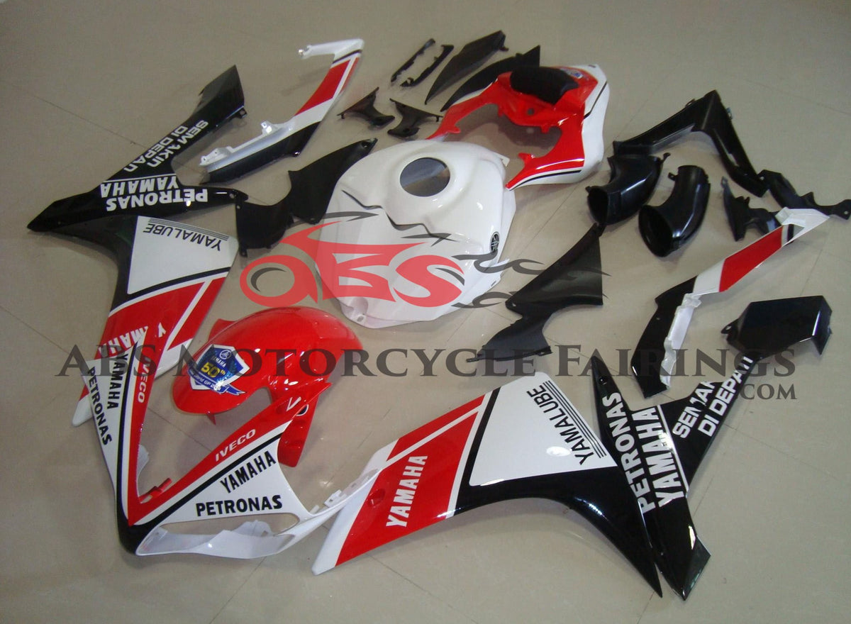 Yamaha YZF R1 2007 2008 Red White Black Petronas Fairings