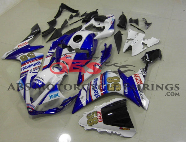 Yamaha YZF-R1 (2007-2008) Blue & White Sterilgarda #58 Fairings
