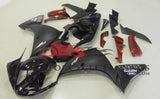 Gloss Black, Matte Black and Candy Apple Red Fairing Kit for a 2012, 2013 & 2014 Yamaha YZF-R1 motorcycle