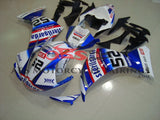 White and Blue Sterilgarda Fairing Kit for a 2012, 2013 & 2014 Yamaha YZF-R1 motorcycle