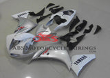 White & Silver Fairing Kit for a 2009, 2010 & 2011 Yamaha YZF-R1 motorcycle