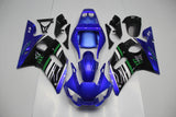 Blue, Black, White and Green Monster Fairing Kit for a 1998, 1999, 2000, 2001 & 2002 Yamaha YZF-R6 motorcycle.