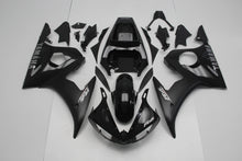 Gloss Black, Matte Black and Silver Fairing Kit for a 2005 Yamaha YZF-R6 motorcycle.
