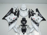 White, Black and Red M1 Fairing Kit for a 2006 & 2007 Yamaha YZF-R6 motorcycle