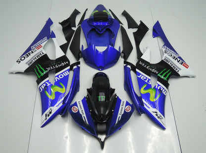 Blue, Black and White Movistar Fairing Kit for a 2008, 2009, 2010, 2011, 2012, 2013, 2014, 2015 & 2016 Yamaha YZF-R6 motorcycle