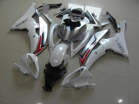 Yamaha YZF-R6 (2008-2016) Pearl White, Silver & Red Fairings