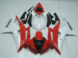 Red, Pearl White and Black Fairing Kit for a 2008, 2009, 2010, 2011, 2012, 2013, 2014, 2015 & 2016 Yamaha YZF-R6 motorcycle