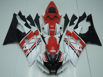 White, Red, Black and Silver Fairing Kit for a 2008, 2009, 2010, 2011, 2012, 2013, 2014, 2015 & 2016 Yamaha YZF-R6 motorcycle