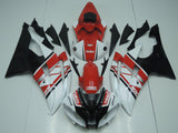 White, Red, Black and Silver Fairing Kit for a 2008, 2009, 2010, 2011, 2012, 2013, 2014, 2015 & 2016 Yamaha YZF-R6 motorcycle
