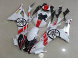 White, Red and Black YEC Fairing Kit for a 2008, 2009, 2010, 2011, 2012, 2013, 2014, 2015 & 2016 Yamaha YZF-R6 motorcycle