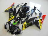 Black, Yellow, Red and Green Monster Fairing Kit for a 2008, 2009, 2010, 2011, 2012, 2013, 2014, 2015 & 2016 Yamaha YZF-R6 motorcycle