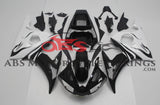 Black & White Fairing Kit for a 2005 Yamaha YZF-R6 motorcycle.