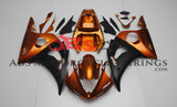Rust Orange and Matte Black Fairing Kit for a 2005 Yamaha YZF-R6 motorcycle
