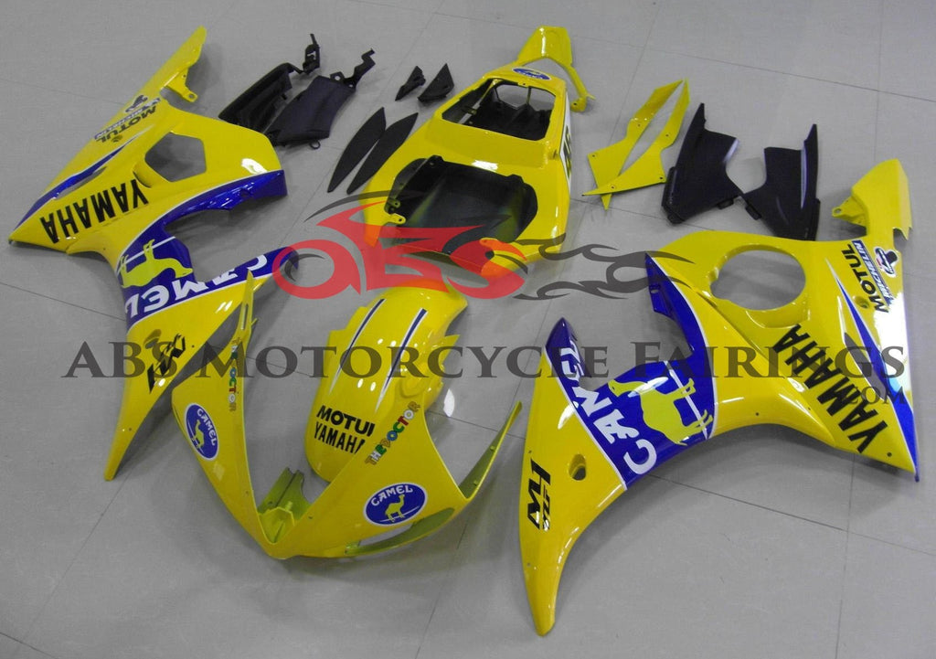 Yamaha R6 Fairings (2003-2004) Yellow, Blue Camel | Kings
