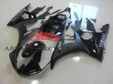 Gloss Black & Matte Black Fairing Kit for a 2003 & 2004 Yamaha YZF-R6 motorcycle