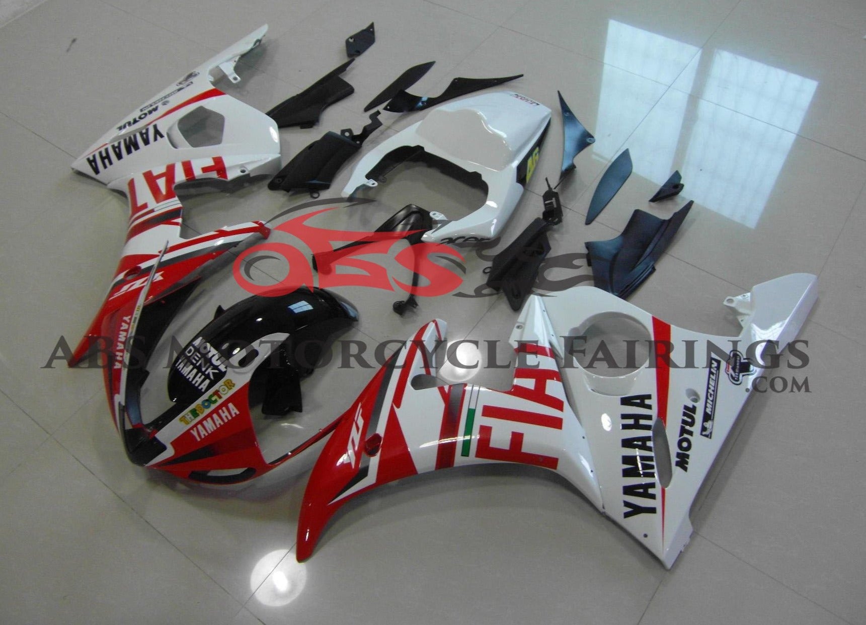 Yamaha YZF-R6 (2003-2004) Red & White Fiat Fairings