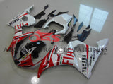 Red and White FIAT Fairing Kit for a 2003 & 2004 Yamaha YZF-R6 motorcycle