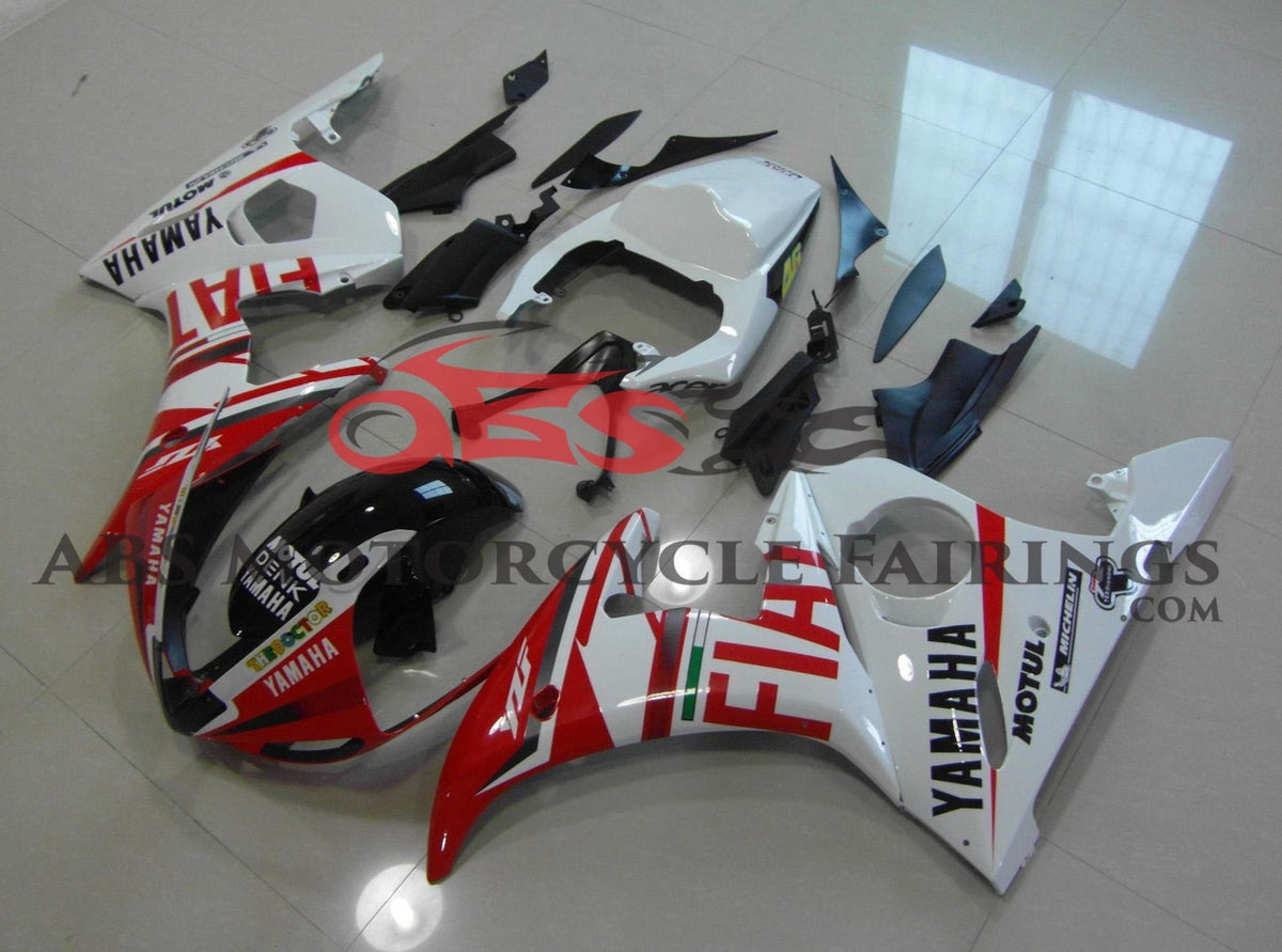 Yamaha R6 Fairings 2003 2004 Red White Fiat