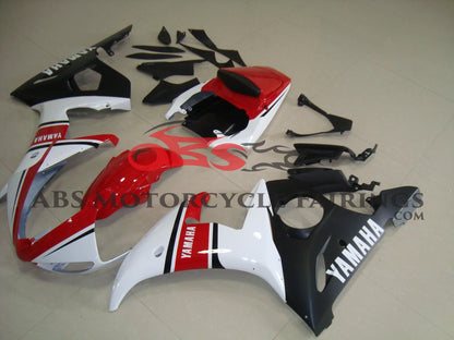 Yamaha YZF-R6 (2003-2004) Red, White & Matte Black Fairings
