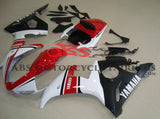 Red, White & Matte Black Fairing Kit for a 2003 & 2004 Yamaha YZF-R6 motorcycle