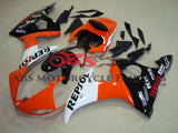 Orange, White and Black Repsol Fairing Kit for a 2003 & 2004 Yamaha YZF-R6 motorcycle