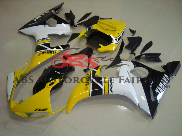 Yamaha YZF-R6 (2003-2004) Yellow, Whitek Fairings