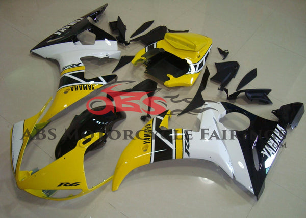 Yamaha YZF-R6 (2005) Yellow, White & Black Fairings