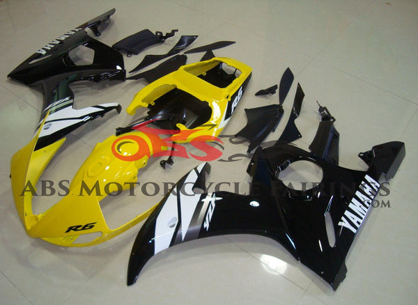 Yamaha YZF-R6 (2005) Yellow, Black & White Fairings