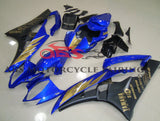 Blue, Black and Gold Fairing Kit for a 2006 & 2007 Yamaha YZF-R6 motorcycle