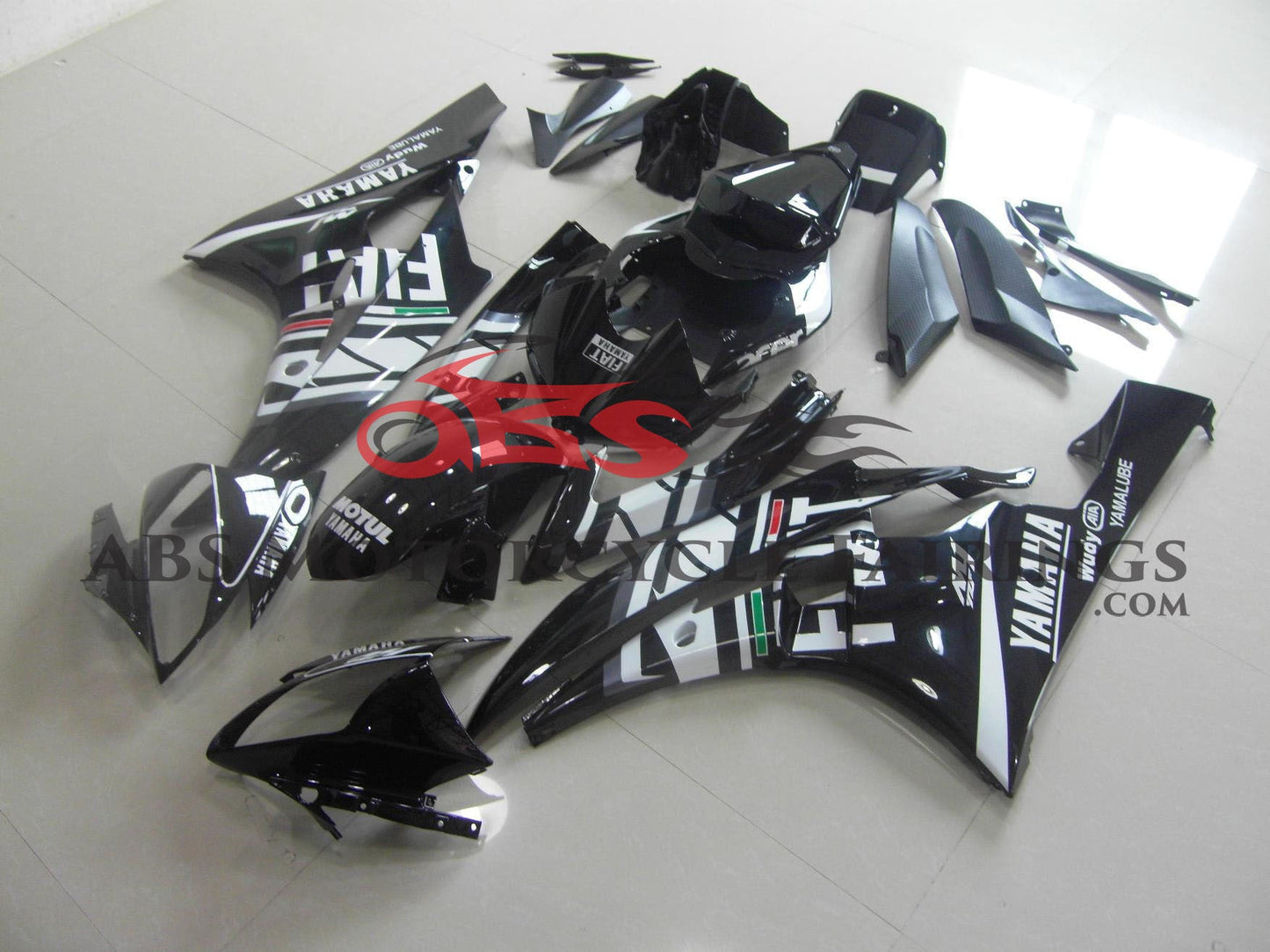Yamaha YZF-R6 (2006-2007) Black & White FIAT Fairings