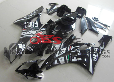 Black & White FIAT Fairing Kit for a 2006 & 2007 Yamaha YZF-R6 motorcycle