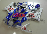 White, Blue and Red FIAT Fairing Kit for a 2006 & 2007 Yamaha YZF-R6 motorcycle