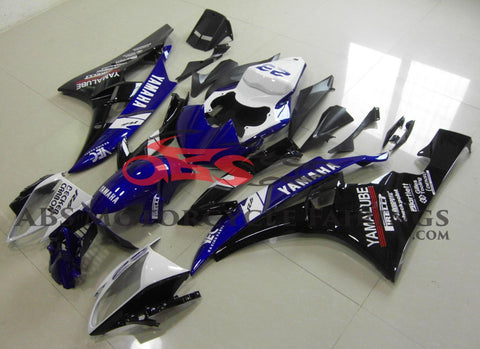 Blue, Black and White Fairing Kit for a 2006 & 2007 Yamaha YZF-R6 motorcycle