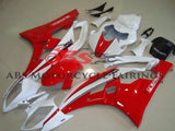 Red and White Fairing Kit for a 2006 & 2007 Yamaha YZF-R6 motorcycle