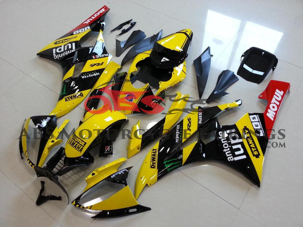 Yamaha R6 Fairings 2006 2007 Yellow Black Kings