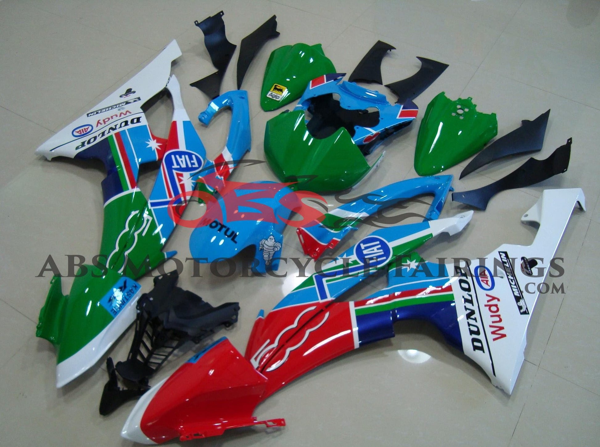 Yamaha YZF-R6 (2008-2016) Green, Blue, Red & White Fairings