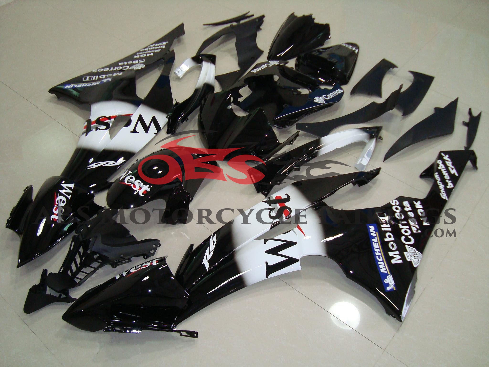 Yamaha R6 Fairings (2008-2016) Black, White West | Kings – Kings ...