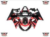 Red and Black Fairing Kit for a 2000, 2001, 2002 & 2003 Suzuki GSX-R750 motorcycle