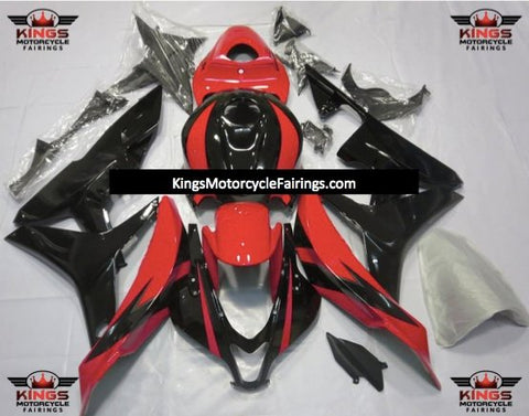 Honda CBR600RR (2007-2008) Black, Red & Gray Fairings