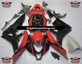 Black, Red and Gray Fairing Kit for a 2007 and 2008 Honda CBR600RR motorcycle