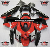 Red and Black Power Fairing Kit for a 2003, 2004 Honda CBR600RR motorcycl