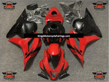 Red and Matte Black Fairing Kit for a 2009, 2010, 2011 & 2012 Honda CBR600RR motorcycle