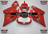 White and Red Fairing Kit for a 1998, 1999, 2000, 2001, & 2002 Ducati 996 motorcycle