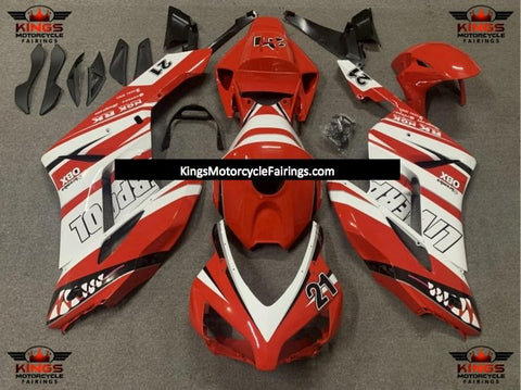 Honda CBR1000RR (2004-2005) Red & White Liverpool Fairings